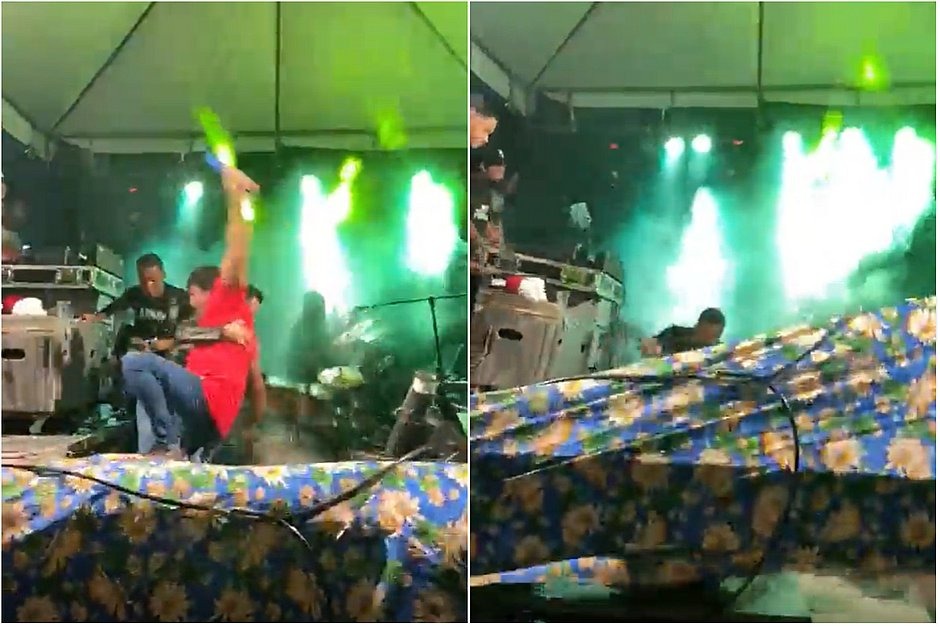 Palco desaba durante show em Ipirá