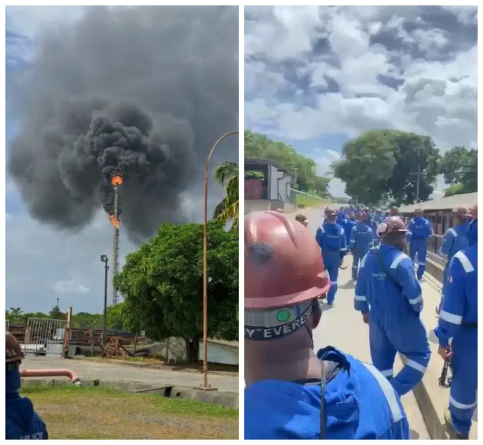Incêndio em torre da Acelen assusta moradores