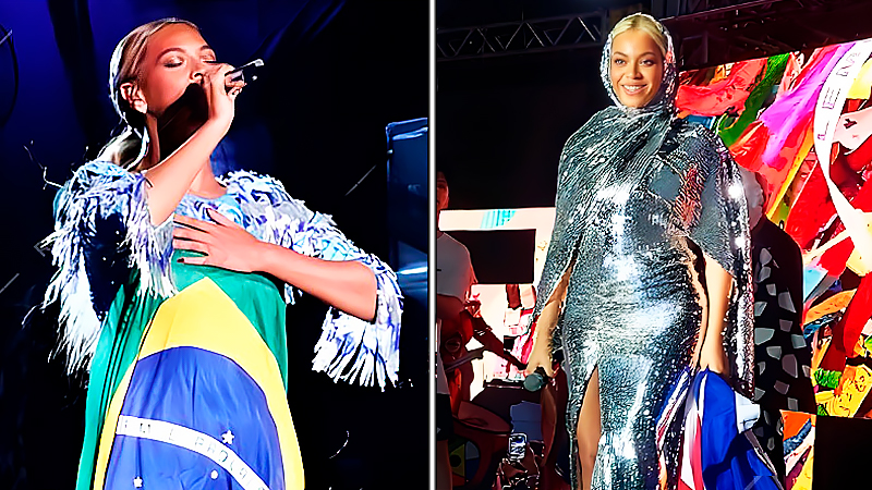 Beyoncé durante apresentação em Salvador ontem (21) | Foto: Divulgação